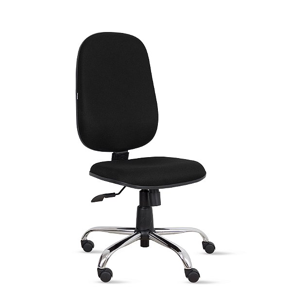 Cadeira Presidente Base Giratória Relax Cromada - Tecido Crepe - PP220
