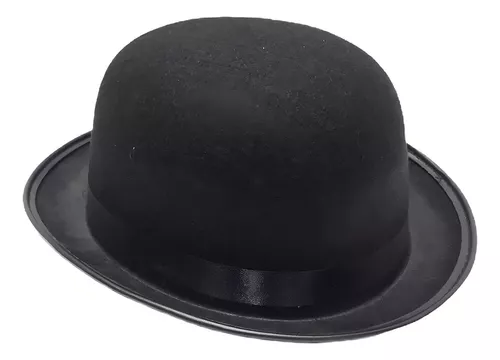 Chapéu Cartola Charlie Chaplin Fantasia Feltro 7 Lobos Cor Preto