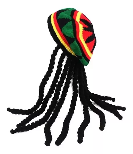 Touca Gorro Bob Marley Reggae Festa Fantasia Tranças