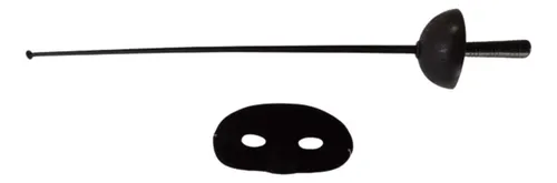 Kit Espada Prateada Máscara Zorro Preto Fantasia
