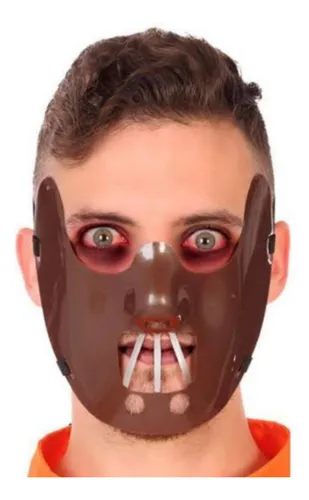 Máscara Maxilar Canibal Halloween Metade Rosto Adultos