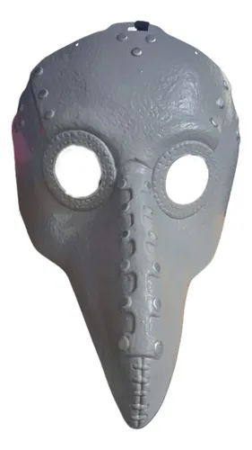 Máscara Festa Halloween Medico Medieval Peste Negra Prateado