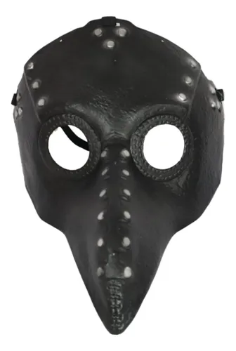 Máscara Festa Halloween Medico Medieval Peste Negra Preto