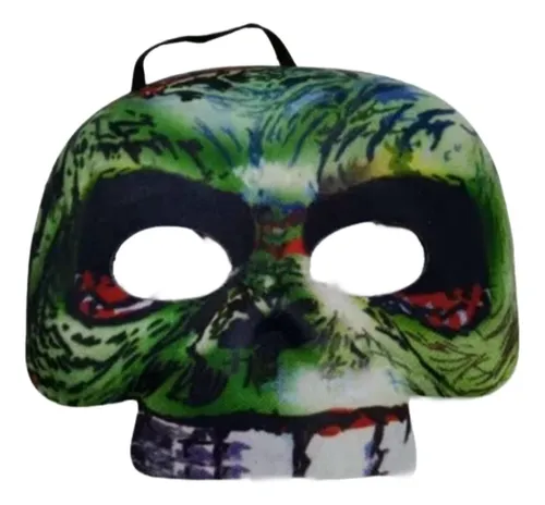 Máscara Caveira Zumbi Verde Festas Fantasias Halloween
