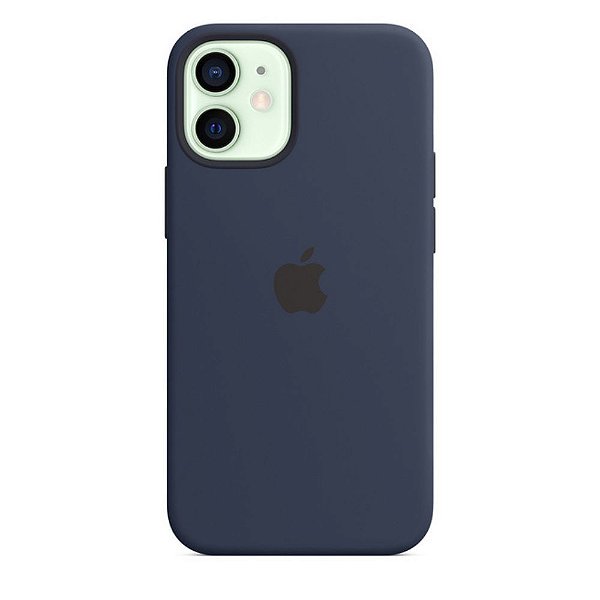 Capa de Silicone Compatível com iPhone 12 / 12 Pro – Azul Marinho