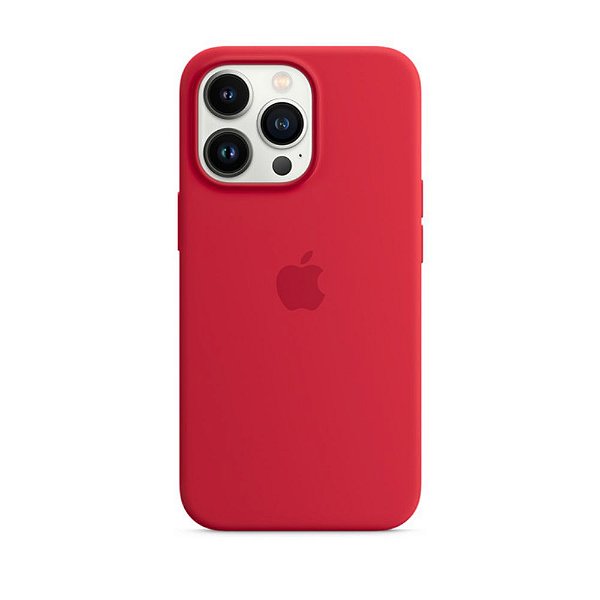 Capa de Silicone Compatível com iPhone 13 e 14 – Vermelha