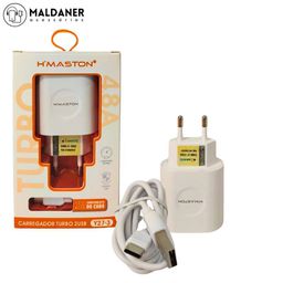 Kit de Carregamento Tipo-C Fonte 2 USB + Cabo 4.8A - HMASTON Y27-3