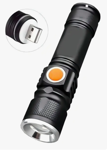 Lanterna Recarregável USB Modos de foco - LED USB