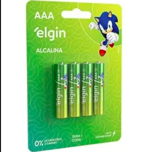 Pilha AAA Elgin 1.5v - LR03