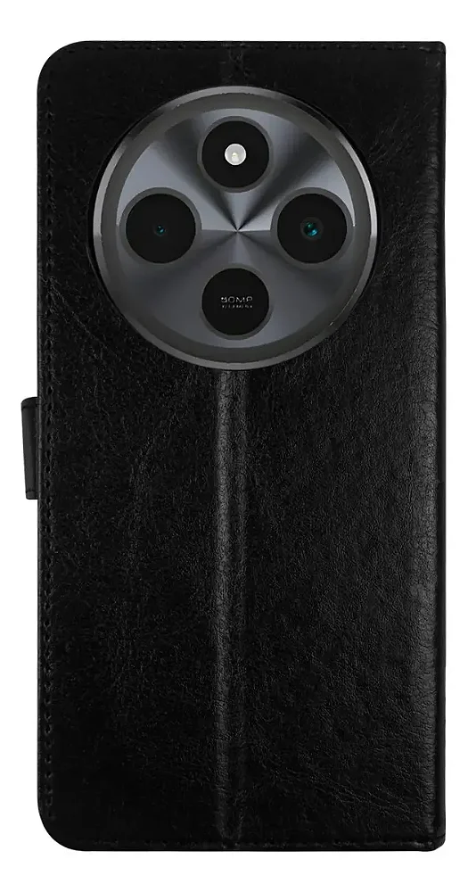 Capa Carteira para Redmi 14C/Poco C65 com Proteção Reforçada - Preta