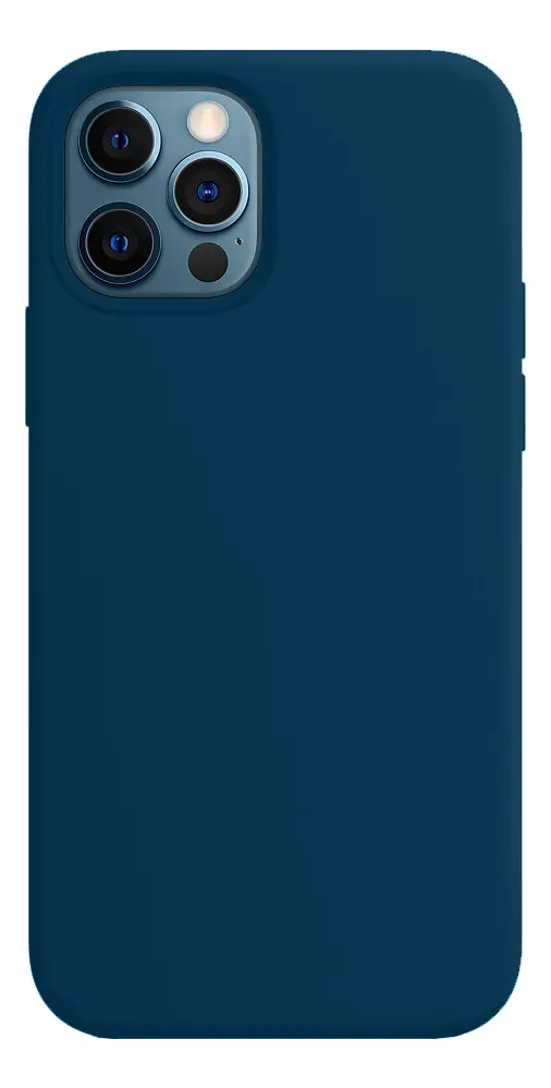 Capa de Silicone Aveludada para iPhone 12/12 Pro - Azul-Marinho