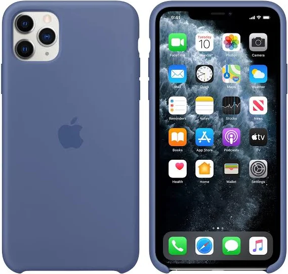 Capa de Silicone Aveludada para iPhone 11 Pro - Azul-Marinho