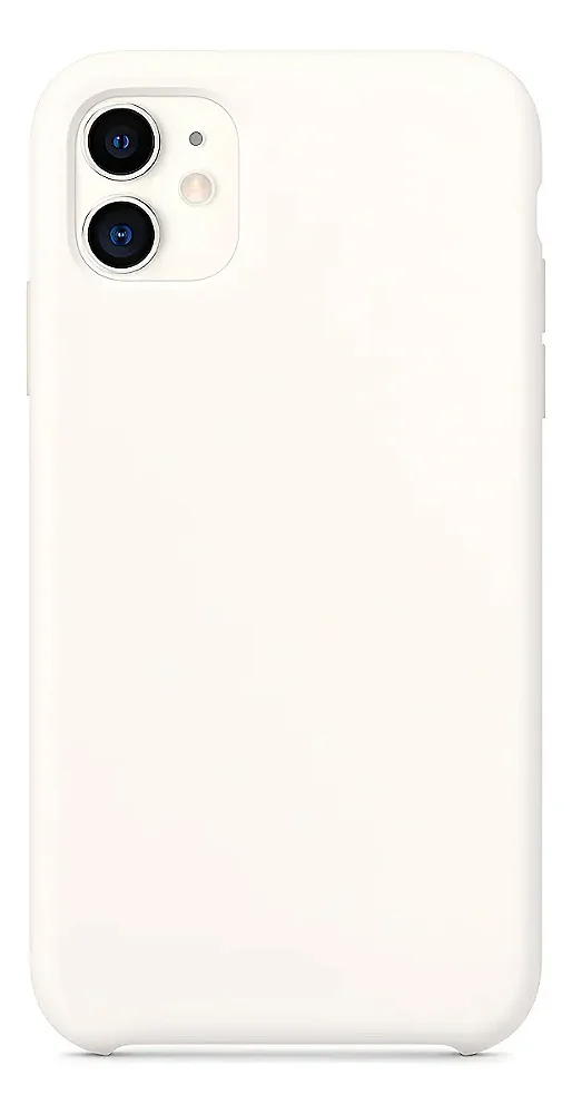 Capa de Silicone Aveludada para iPhone 11 - Branca