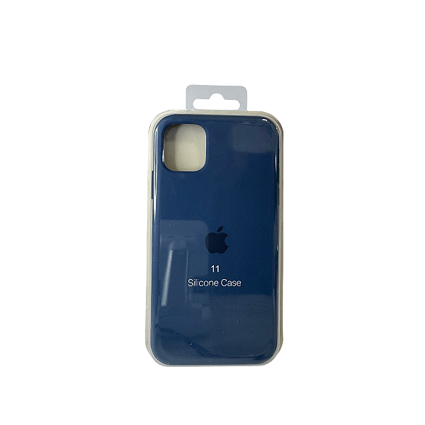 Capa de Silicone Compatível com iPhone 11 – Azul Marinho