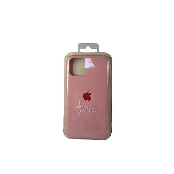 Capa de Silicone Compatível com iPhone 11 Pro – Rosa Areia
