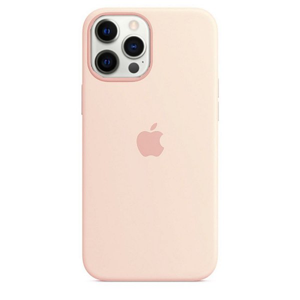 Capa de Silicone Compatível com iPhone 12 Pro Max – Rosa Areia