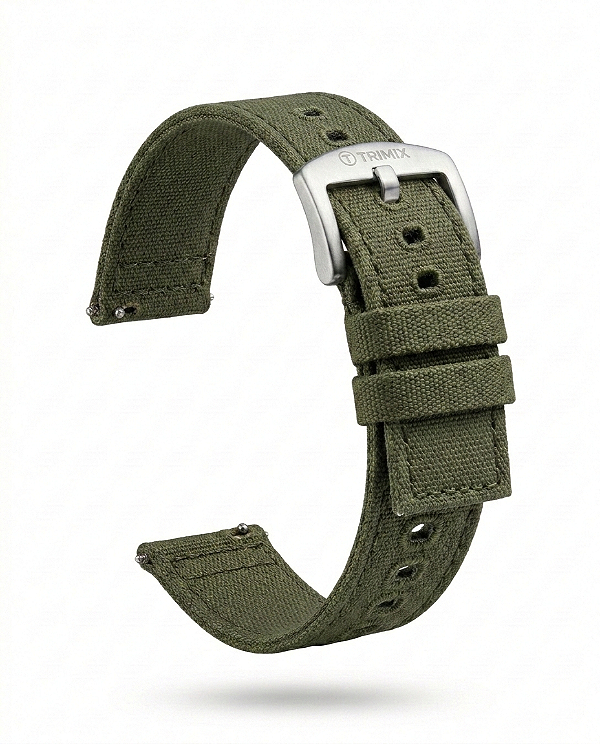Pulseira Trimix Canva Verde Militar