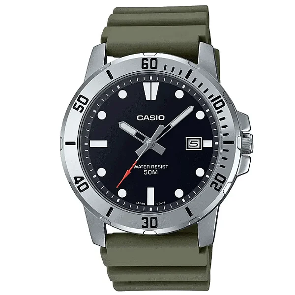 Relógio Casio MTP-VD01-3EVUDF-SC Pulseira Verde