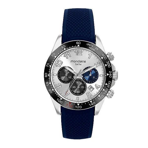 Relógio Mondaine Cronógrafo Silicone Bicolor ref. 32815G0MVNI3