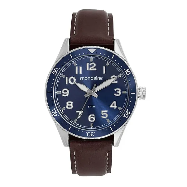 Relógio Mondaine Pilot Couro ref. 32548G0MVNO3