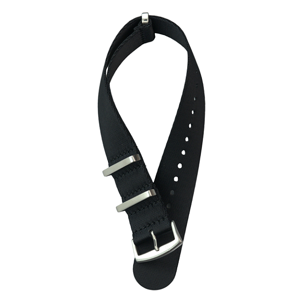 Pulseira Trimix Nato Seatbelt Preta