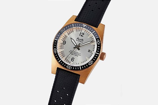 Relógio Alsta Nautoscaph Bronze e Branco