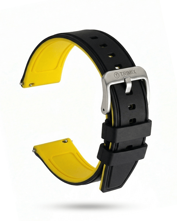 Pulseira Trimix Bubble Preta e Amarela