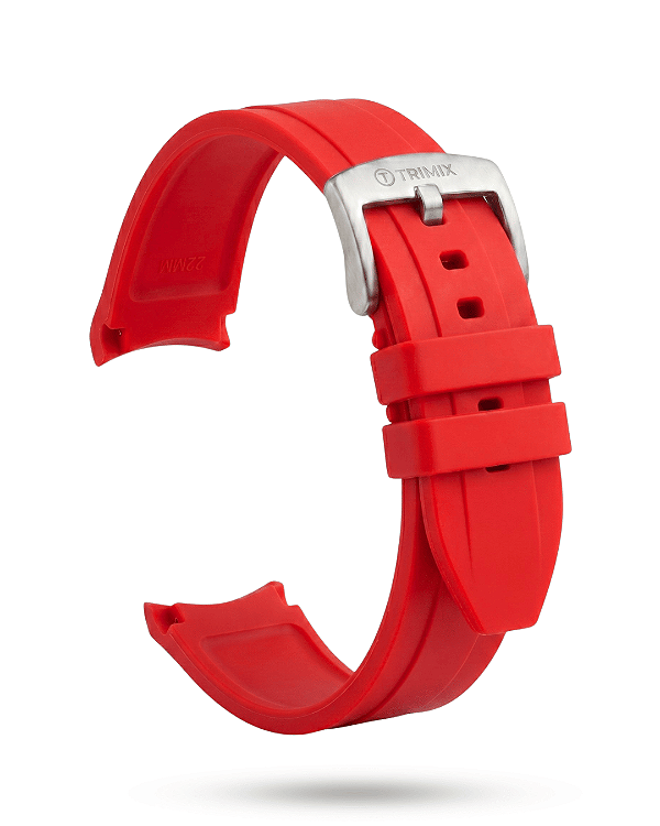 Pulseira Trimix Curva C/ Detalhe Vermelho