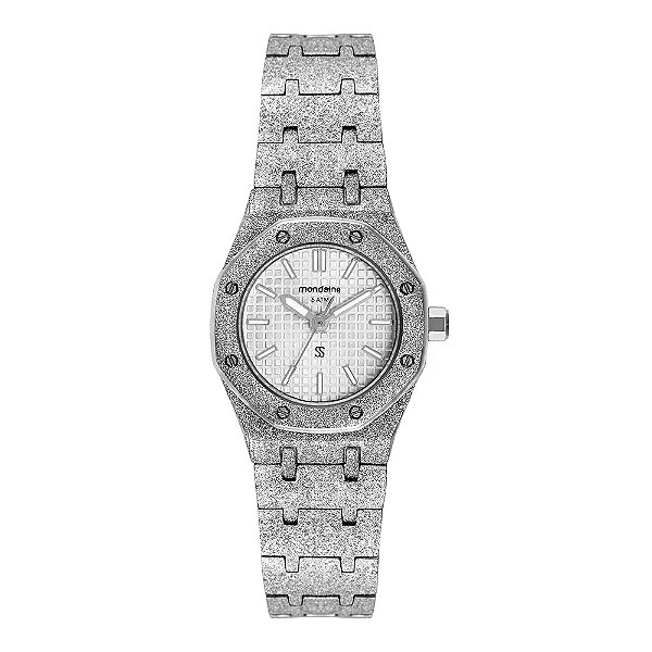 Relógio Mondaine Feminino Analógico Textura Prata 40001L0MVNM3