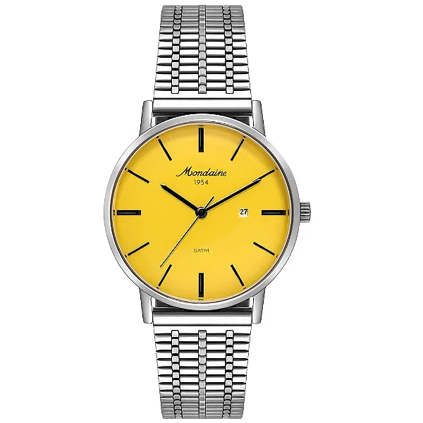 Relógio Mondaine Prata Retrô Mostrador Esmaltado 32888G0MVNA4