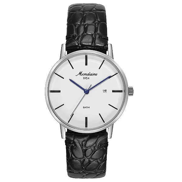 Relógio Mondaine Prata com Couro Croco 32888G0MVNC6