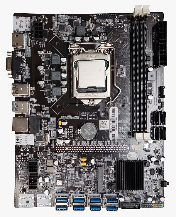 PLACA MAE MINERACAO BRAZILPC 1155 BTC-B75-8USB