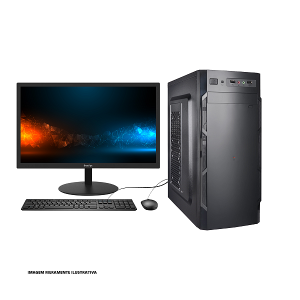 COMPUTADOR BRAZILPC I5 2400, 8GB DDR3, 256GB SSD, 500GB HD,KIT TECLADO E MOUSE, MONITOR 19"