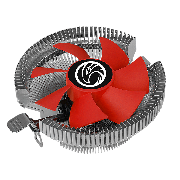 COOLER BRAZILPC CL-823 65W PARA INTEL 775/1156/1155/1150/1151/1200/AMD FM1,FM2,FM2+,AM2,AM2+,AM3,AM3+,AM4 BOX TAMANHO 105X105X45MM/3 PINOS/COOLER COR VERMELHO