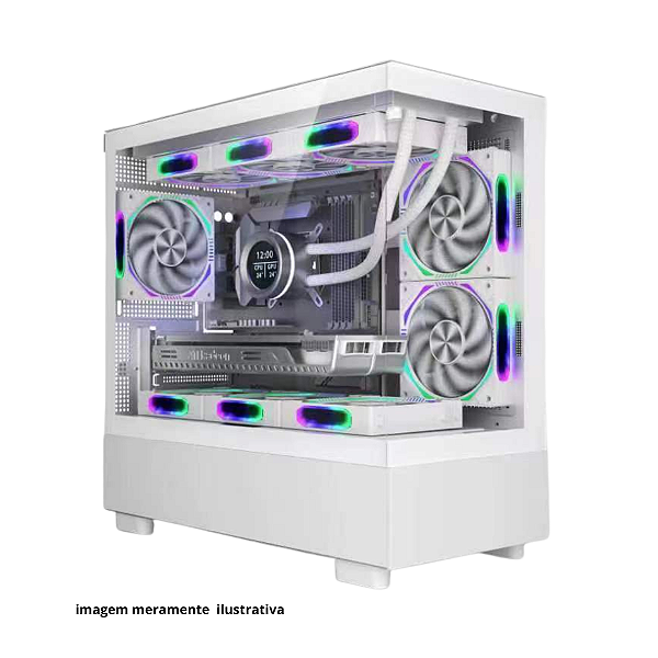 GABINETE MATX BRAZILPC GAMER BPC-K215 BRANCO COM 6 COOLER