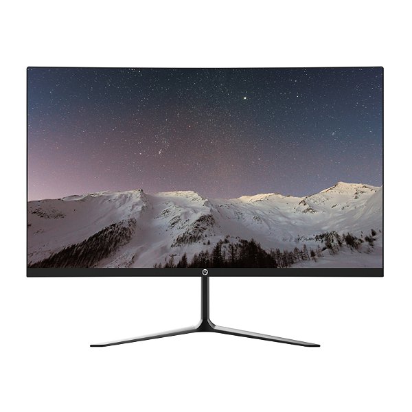 MONITOR LED 23.8 BRAZILPC 24WCF-75 FHD 75Hz ANTIRREFLEXO CURVO R2800 FRAMLESS PRETO WIDESCREEN