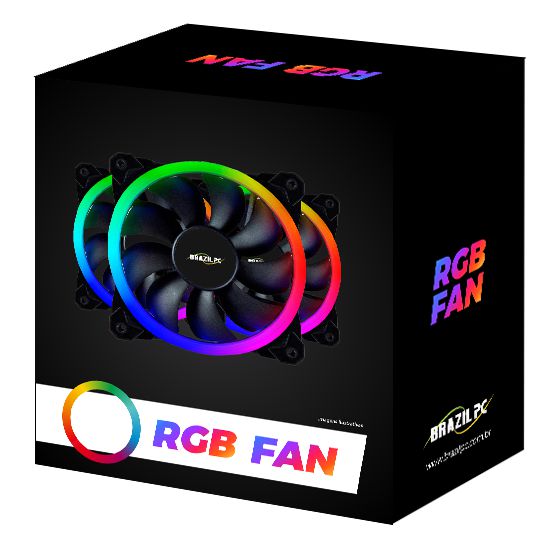 KIT FAN DUPLO LED RGB PARA GABINETE 12X12