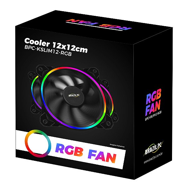 KIT FAN SLIM LED RGB PARA GABINETE 12X12