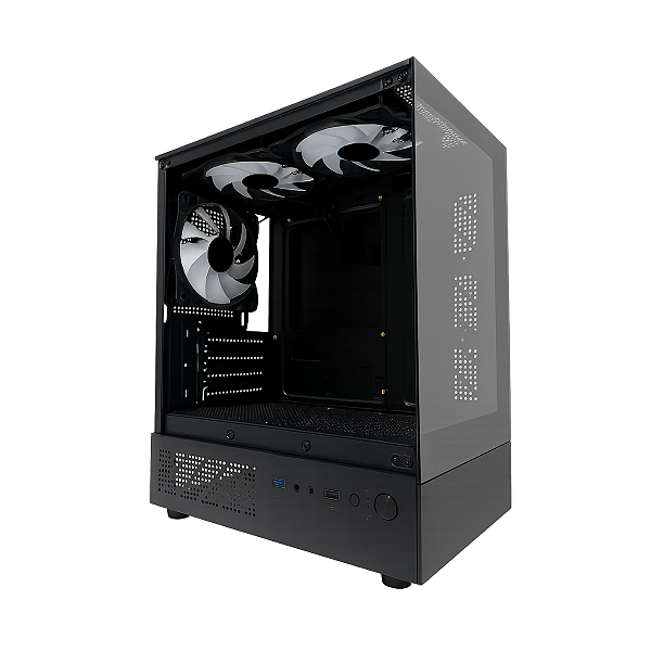 GABINETE MATX BRAZILPC GAMER BPC-3G310 BLACK COM 3 FANS RAINBOW