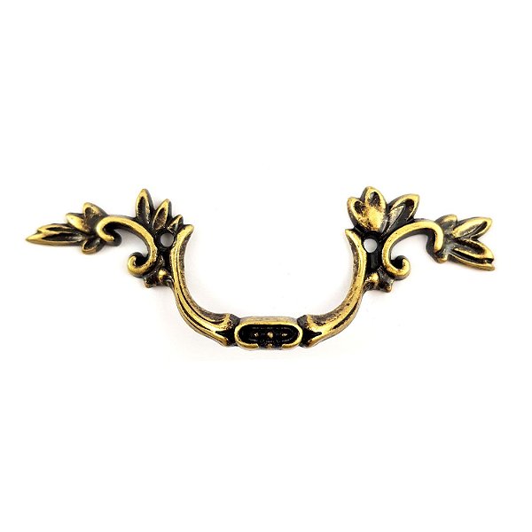 Puxador de Metal - Enfeitado - Ref. 9059 - 8 cm x 2,5 cm