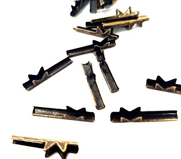 Ponteira de Metal para Elástico (1,5 cm ou 2 cm) - 100 peças