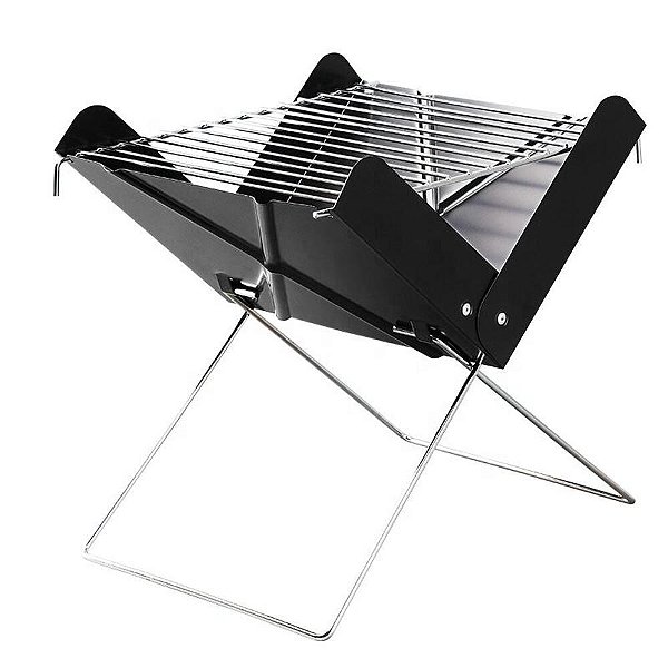CHURRASQUEIRA PORTATIL A CARVAO DOBRAVEL CAMPING PRAIA SLIM COMPLETA