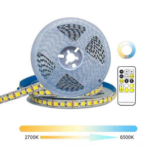 Fita LED 5025 18W Multicor CCT 120 LED's IP20 5 metros 12V Ctrl