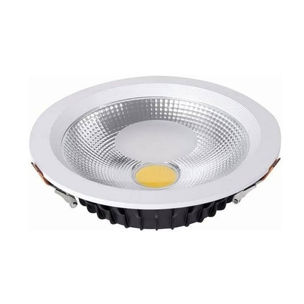 Painel LED 30W Downlight Embutir Redondo 22cm Branco Frio 6500K Bivolt