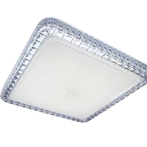 Lustre Plafon LED Orion 24W 40x40 Céu Estrelado Acrílico Branco Frio 6500K Bivolt