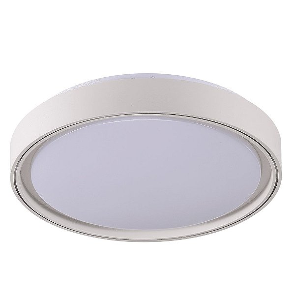 Lustre Plafon LED 23W Lupi 38cm Branco 3000K Bivolt