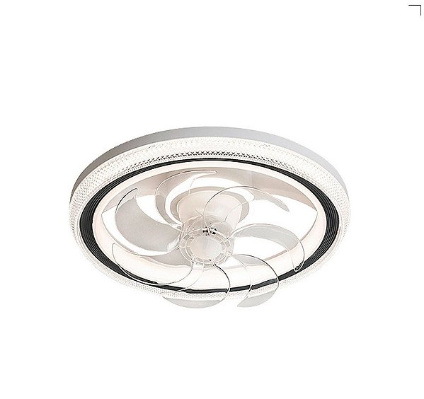 Lustre Ventilador Diamond LED Multicor Bluetooth Controle Remoto Bivolt