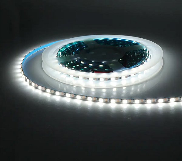 Fita LED 3528 120 LED's 5mm 12W 5 Metros 12V IP20 Branco Frio 6500K