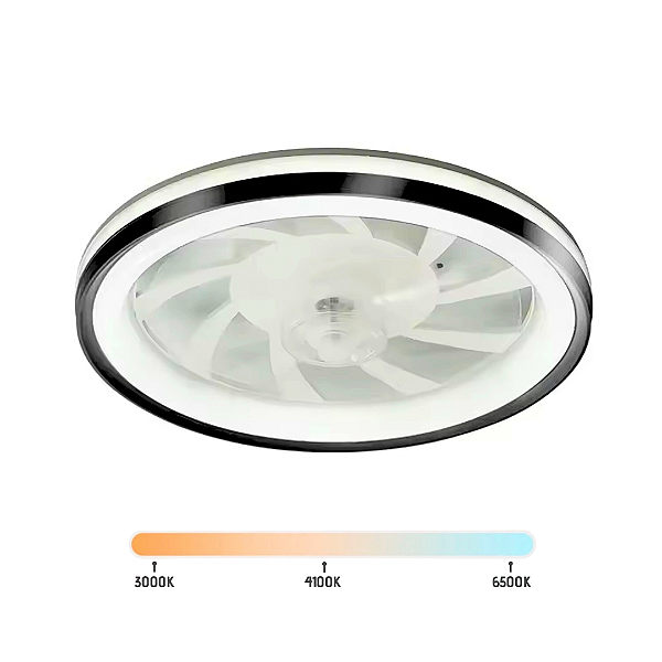 Lustre Ventilador Pendente Multicor E27 Branco Controle Remoto Bivolt