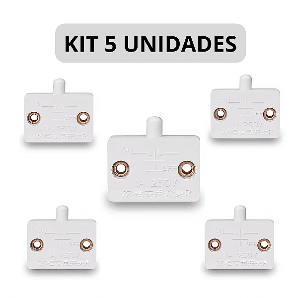 KIT 5 Módulo Interruptor de Porta Luz de LED Marcenaria Bivolt